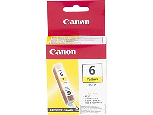 Canon BCI6Y Ink Cartridge, Yellow - in Retail Packaging