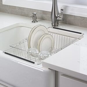 polder 6216-75rm in-sink/over-sink stainless steel dish rack, 13.75″ x 11.5″ x 5″