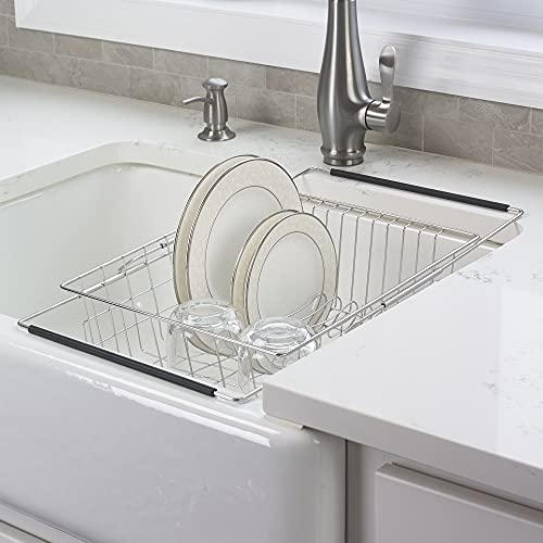 Polder 6216-75RM in-Sink/Over-Sink Stainless Steel Dish Rack, 13.75" x 11.5" x 5"