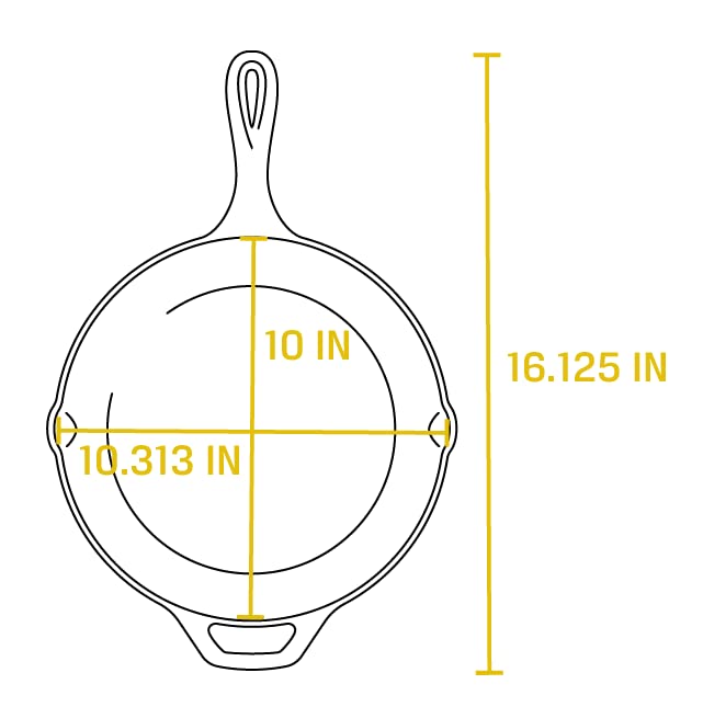 Lodge L8SK3 10-1/4-Inch Pre-Seasoned Skillet