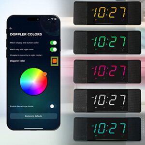 Sandman Clocks Doppler Smart Clock & Speaker with 6 Charging Ports and Alexa Multifunctional Bedside Clock with Alexa Built-in, Alarm, Smart Buttons, Premium Sound, Auto Dimmer - Blackout