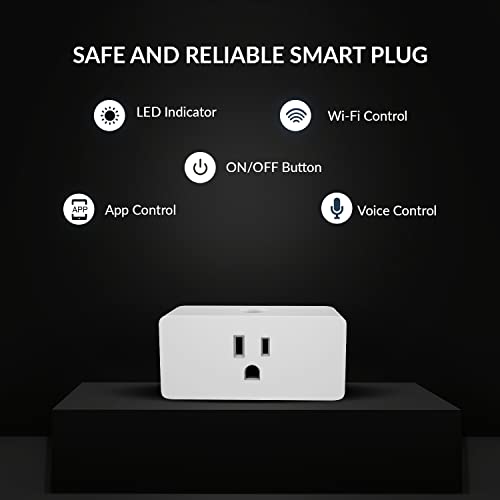 WBM Smart PG-07-4PK WiFi Socket, Voice and App Control Plug, White