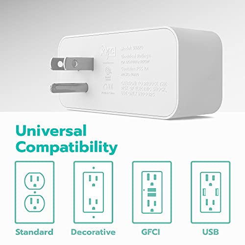 KMC Smart Plug Duo, 2-Outlet Wi-Fi Smart Plug, Multi Plug Adapter, Independently Controlled Smart Outlets, Works with Alexa & Google Assistant, No Hub Required