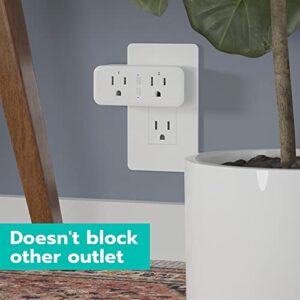 KMC Smart Plug Duo, 2-Outlet Wi-Fi Smart Plug, Multi Plug Adapter, Independently Controlled Smart Outlets, Works with Alexa & Google Assistant, No Hub Required