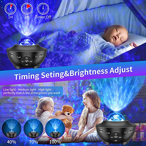 Galaxy Projector, Star Projector Galaxy Light for Bedroom, Freely Customize with APP / Alexa / Google Assistant, Built in Bluetooth / Music Speaker / Timer, Ideal Gift for Christmas / Birthday