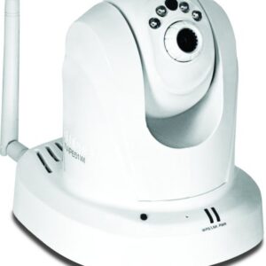 TRENDnet Wireless N Pan, Tilt, Zoom Network Surveillance Camera with 1-Way Audio and Night Vision, TV-IP651WI (White)