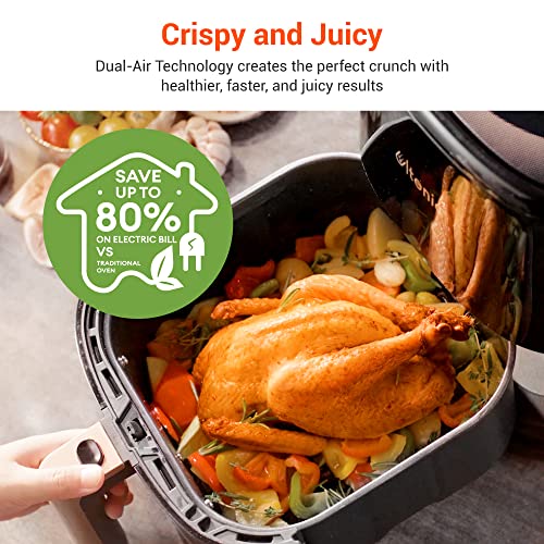 Ultenic K10 5.3QT Air Fryer Oven Combo, One-Touch Screen with 11 Presets, Complete APP Control Including Customizable Smart Cooking Programs and Over 100 Recipes, Nonstick and Dishwasher-Safe Basket