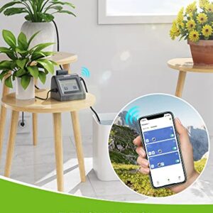RAINPOINT WiFi Automatic Watering System For Indoor Potted Plants, DIY Drip Irrigation Kit Remotely Control Auto/Manual/Delay Watering Mode via APP, Automatic Self-Watering Irrigation System with Pump