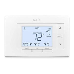 emerson sensi wi-fi smart thermostat for smart home, diy, works with alexa, energy star certified, st55