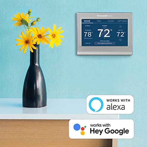 Honeywell Home RTH9585WF Wi-Fi Smart Color Thermostat, 7 Day Programmable, Touch Screen, Energy Star, Alexa Ready, C-Wire Required, Not Compatible with Line Volt Heating