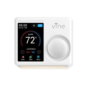 Vine TJ-610E Wi Fi 7 Day and 8 Period Programmable 5th Generation Smart Home Thermostat, Compatible with Amazon Alexa, Google Assistant, and Vine App