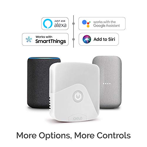 Cielo Breez Eco Smart AC Controller | Works with Mini Split, Window & Portable ACS | WiFi, Alexa, Google, SmartThings, Free Apps, NO Monthly Subscription | Schedules, Geofencing, Comfy & More (White)