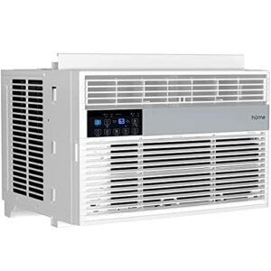 homelabs 6,000 btu window air conditioner with smart control – low noise ac unit with eco mode, led control panel, remote control, and 24 hr timer