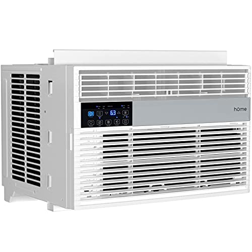 hOmeLabs 6,000 BTU Window Air Conditioner with Smart Control – Low Noise AC Unit with Eco Mode, LED Control Panel, Remote Control, and 24 hr Timer