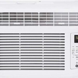 GE Electronic Air Conditioner for Window | 6,000 BTU | Easy Install Kit & Remote Included | Complete With 3-Speed Fan & Custom Temperature Control | Cools up to 250 Square Feet | 115 Volts | White