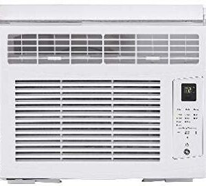 GE Electronic Air Conditioner for Window | 6,000 BTU | Easy Install Kit & Remote Included | Complete With 3-Speed Fan & Custom Temperature Control | Cools up to 250 Square Feet | 115 Volts | White