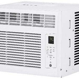 GE Electronic Air Conditioner for Window | 6,000 BTU | Easy Install Kit & Remote Included | Complete With 3-Speed Fan & Custom Temperature Control | Cools up to 250 Square Feet | 115 Volts | White