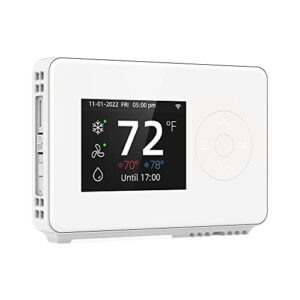 vine smart wifi 7day/8period programmable thermostat model tj-225, compatible with alexa and google assistant