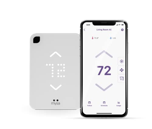 Mysa Smart Thermostat for Mini-Split Heat Pumps and AC | for Ductless Heat Pumps, Window Units or Portable Air Conditioners, Control Remotely with Smartphone or Tablet, Energy Saving, Easy Setup