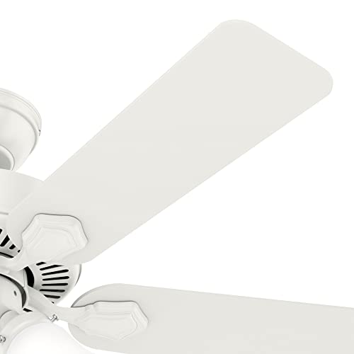 Hunter Swanson Indoor Ceiling Fan with LED Lights and Pull Chain Control, 44", Fresh White