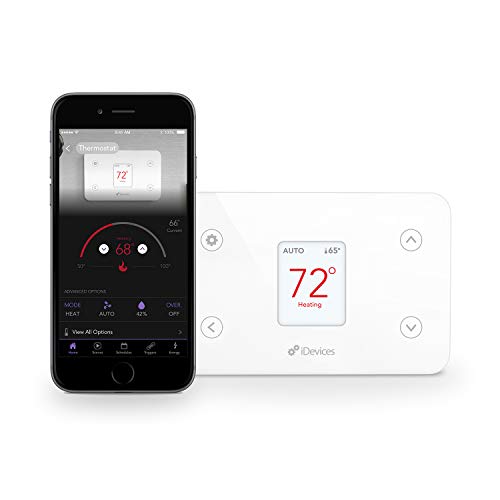 iDevices IDEV0005AND5 FBA_2843481 Wi-Fi Smart Thermostat, Works with Alexa, White (Package May Vary)