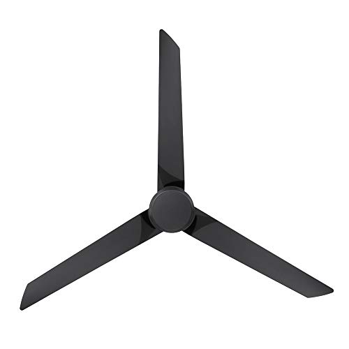 Roboto Smart Indoor and Outdoor 3-Blade Ceiling Fan 62in Matte Black with Remote Control works with Alexa, Google Assistant, Samsung Things, and iOS or Android App