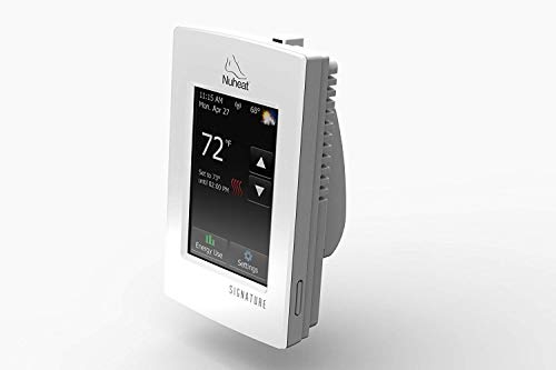 nVent NUHEAT SIGNATURE Programmable WiFi Dual-Voltage Floor Heating Thermostat with Touchscreen Interface, Compatible with Alexa, Google Assistant, nest and IFTTT