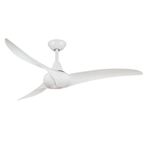 minka-aire f843-wh wave 52 inch 3 blade ceiling fan in white finish