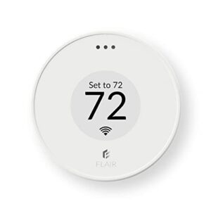flair puck wireless wifi smart thermostat (white), for flair smart vents or mini split control. compatible with smart thermostats and voice assistants.