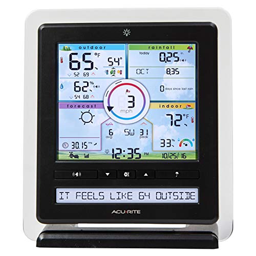 AcuRite Iris (5-in-1) Wireless Indoor/Outdoor Weather Station with Remote Monitoring Alerts for Weather Conditions (01536M)