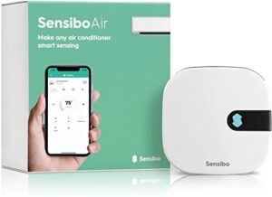 sensibo air – smart air conditioner controller. apple homekit certified. 60-seconds installation. maintains comfort and energy saving features. compatible with google, alexa, apple homekit & siri