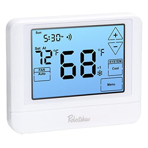 Robertshaw RS10420T Pro Series 7-Day Wi-Fi Programmable Touchscreen Thermostat, Multi-Stage, 4 Heat / 2 Cool…