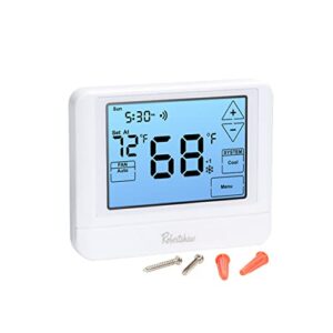 Robertshaw RS10420T Pro Series 7-Day Wi-Fi Programmable Touchscreen Thermostat, Multi-Stage, 4 Heat / 2 Cool…