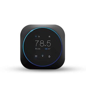saswell alpha smart thermostat with voice control, connected control smart phone wi-fi thermostat, touchscreen color display, diy, built-in alexa. t18utw-7-wifi.