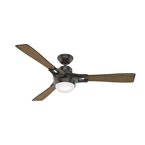 Hunter Signal Indoor Wi-Fi Ceiling Fan with LED Light and Remote Control, 54", Noble Bronze