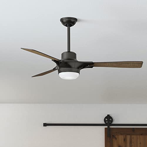 Hunter Signal Indoor Wi-Fi Ceiling Fan with LED Light and Remote Control, 54", Noble Bronze