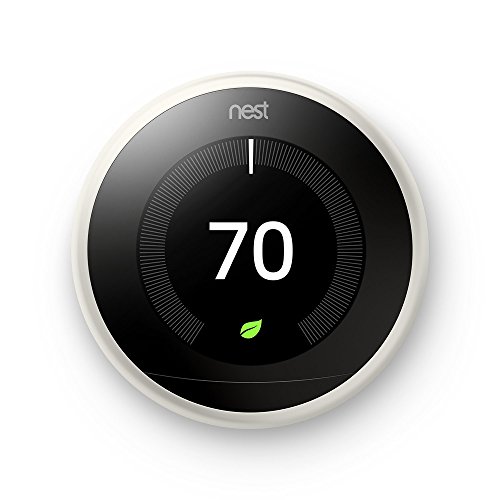 Nest (T3017US) Learning Thermostat 3rd Gen, White with Deco Gear 2 Pack WiFi Smart Plug