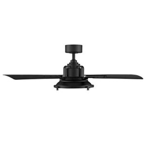 Nautilus Smart Indoor and Outdoor 4-Blade Ceiling Fan 56in Matte Black with 3000K LED Light Kit and Remote Control works with Alexa, Google Assistant, Samsung Things, and iOS or Android App