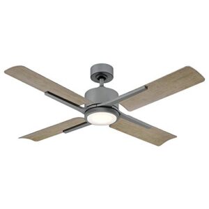 cervantes smart indoor and outdoor 4-blade ceiling fan 56in graphite weathered gray with 2700k led light kit and remote control works with alexa, google assistant, samsung things, and ios or android app