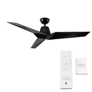 Vortex Smart Indoor and Outdoor 3-Blade Ceiling Fan 60in Gloss Black with Remote Control works with Alexa, Google Assistant, Samsung Things, and iOS or Android App