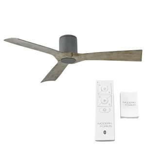 Aviator Smart Indoor and Outdoor 3-Blade Flush Mount Ceiling Fan 54in Graphite Weathered Gray with Remote Control (Light Kit Sold Separately) works with Alexa, Google Assistant, Samsung Things, and iOS or Android App