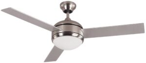 canarm ltd calibre bpt 48 frosted glass 1 bulb light kit, 48-inch ceiling fan with 3 blades, grey/white