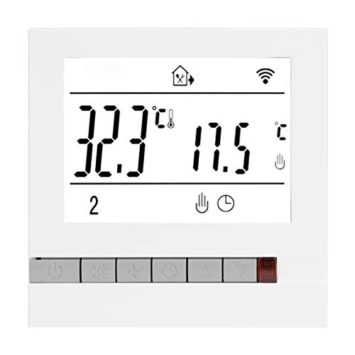 Zerodis Electric Heating Thermostat, WiFi Programmable Smart Electric Baseboard Heater Thermostat LCD Display APP Voice Control, Compatible with Alexa, Google Assistant, Smart Life 95-240V