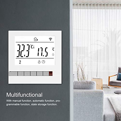 Zerodis Electric Heating Thermostat, WiFi Programmable Smart Electric Baseboard Heater Thermostat LCD Display APP Voice Control, Compatible with Alexa, Google Assistant, Smart Life 95-240V