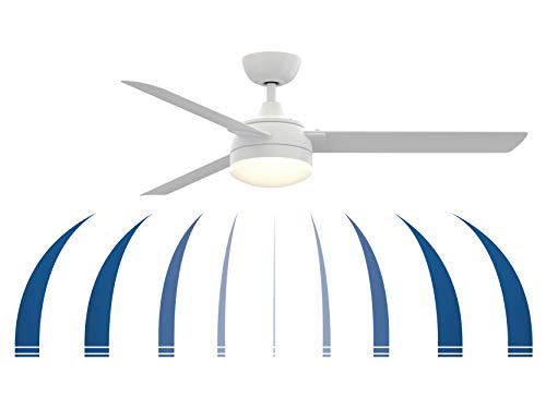 Fanimation Xeno Wet Indoor/Outdoor Ceiling Fan with Matte White Blades and LED Light Kit 56 inch - Matte White