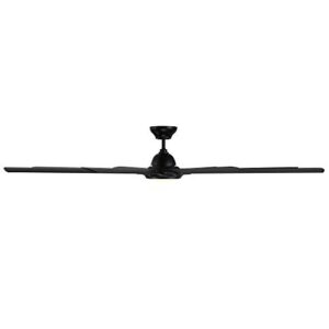 Hydra Smart Indoor and Outdoor 8-Blade Ceiling Fan 96in Matte Black with 3500K LED Light Kit and Wall Control works with Alexa, Google Assistant, Samsung Things, and iOS or Android App