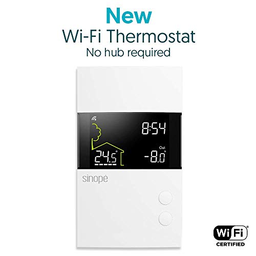 Sinopé Smart Wi-Fi Thermostat for in-Floor Heating TH1310WF (Works with Amazon Alexa) 3600 W /240 V