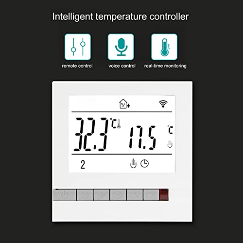 Smart Electric Heating Thermostat, LCD Display WiFi Programmable Baseboard Heater Thermostat APP Voice Control Works with 95-240V Alexa Google Assistant