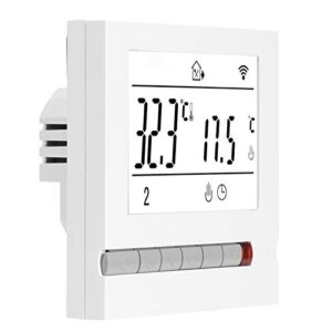 Smart Electric Heating Thermostat, LCD Display WiFi Programmable Baseboard Heater Thermostat APP Voice Control Works with 95-240V Alexa Google Assistant