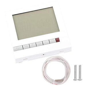 Smart Electric Heating Thermostat, LCD Display WiFi Programmable Baseboard Heater Thermostat APP Voice Control Works with 95-240V Alexa Google Assistant